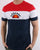 Ellesse Block T Shirt Navy/white/red