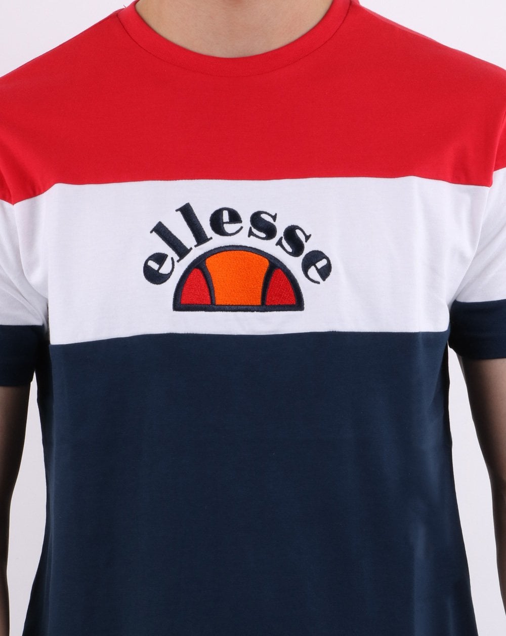Ellesse Block T-Shirt Marineblau/Weiß/Rot