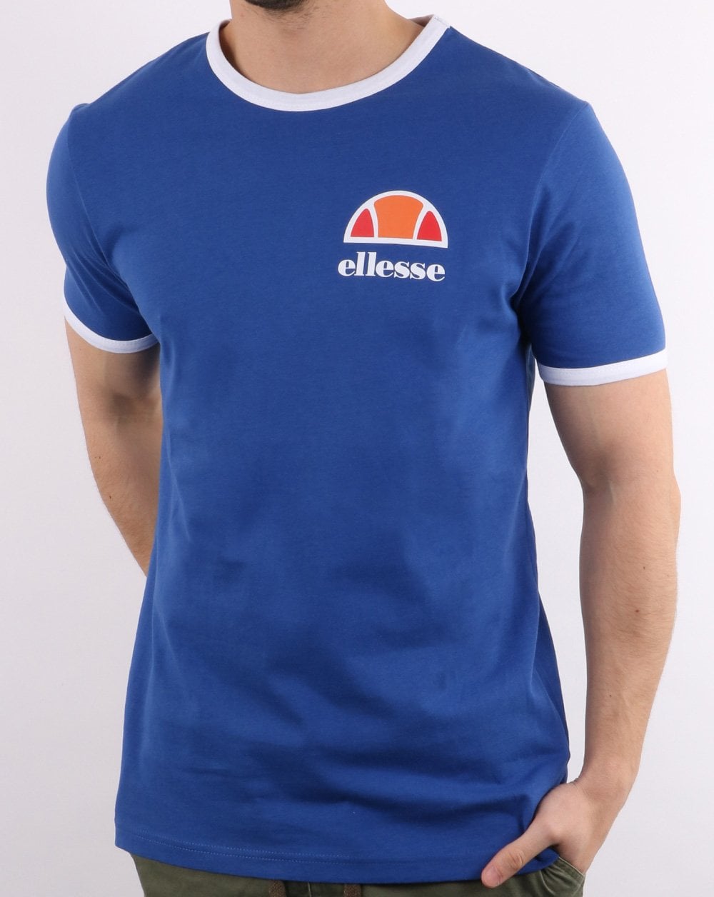Ellesse – Ringer-T-Shirt in Königsblau