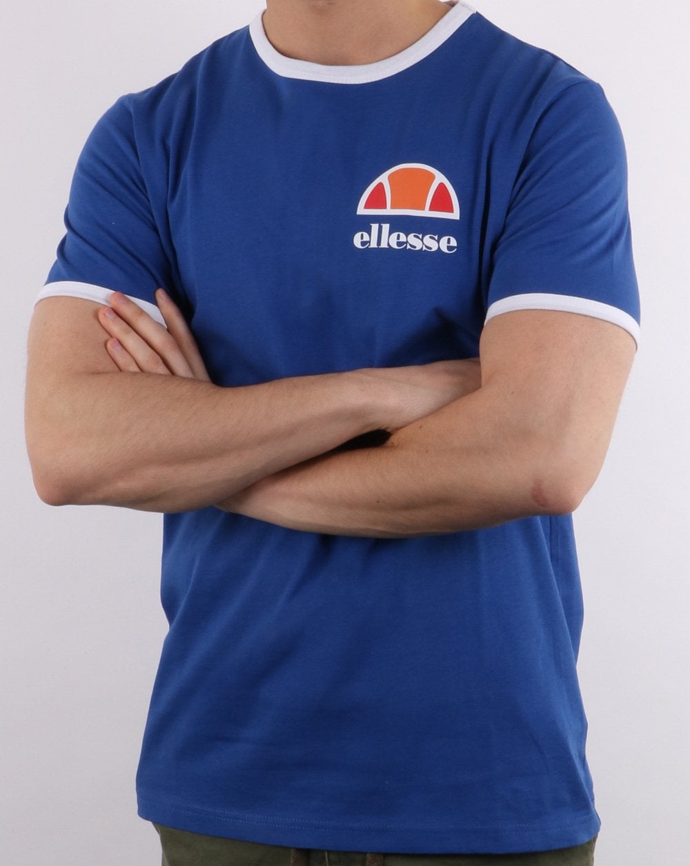 Ellesse – Ringer-T-Shirt in Königsblau