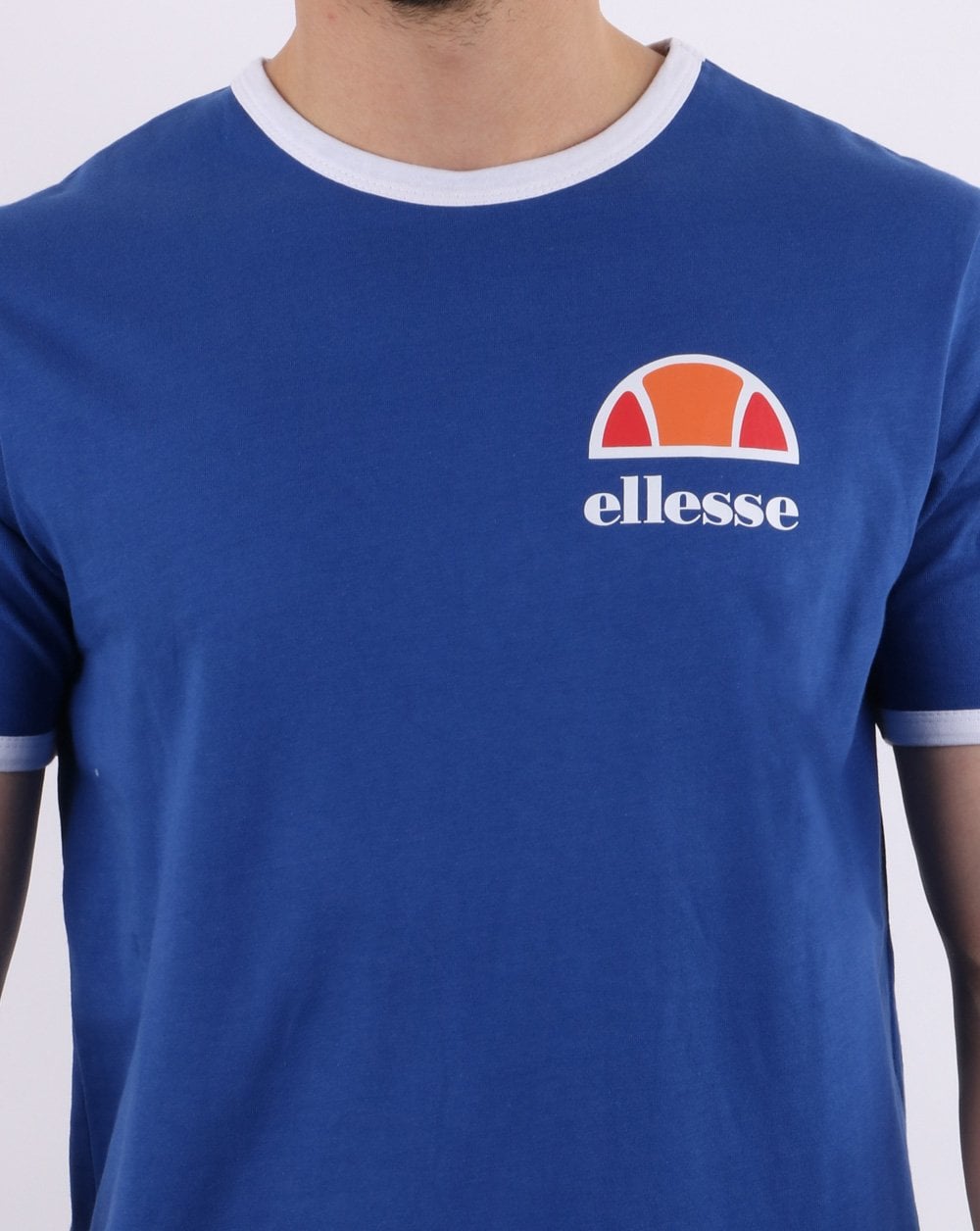 Ellesse – Ringer-T-Shirt in Königsblau