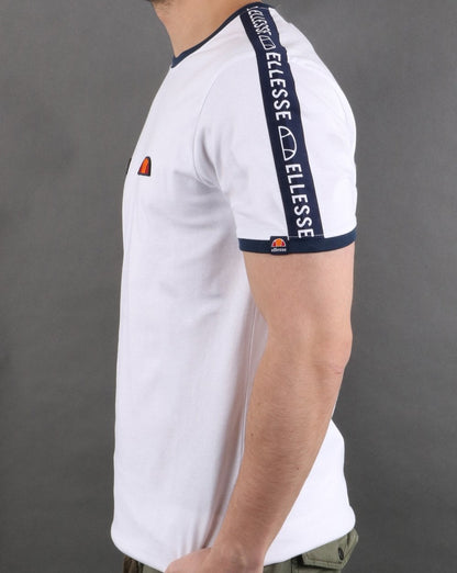 Ellesse – Fede – Weißes T-Shirt mit Taping
