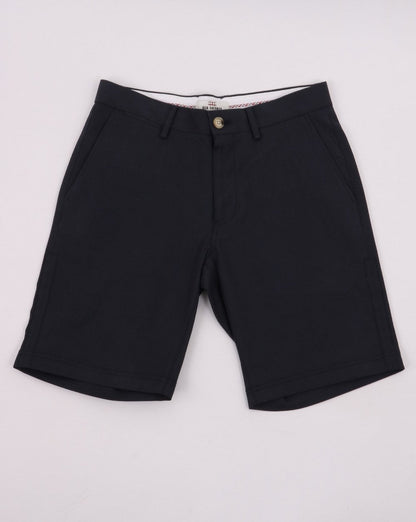 Ben Sherman – Schmale Stretch-Chinoshorts in Dunkelmarineblau