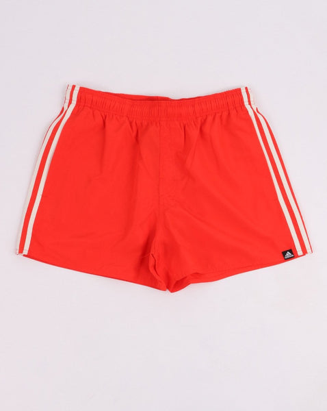 Adidas Originals 3 Stripe Swim Shorts Hi Res Red