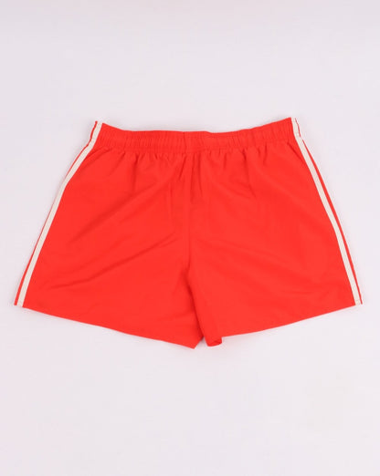 Adidas Originals – Badeshorts mit 3 Streifen in Hi Res-Rot