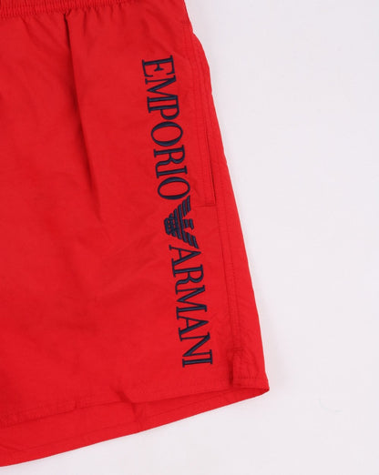 Emporio Armani Klassische Badeshorts Rot