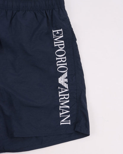 Emporio Armani Klassische Badeshorts in Marineblau