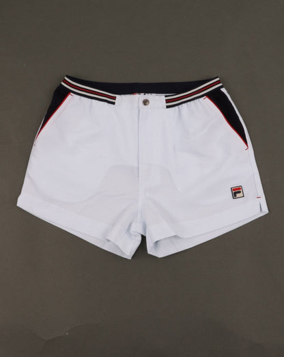 Fila Vintage Borg Tennisshorts Weiß/Marineblau