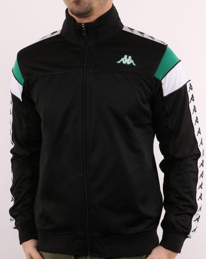 Kappa Merez Slim 222 Banda Jacke Schwarz/Grün