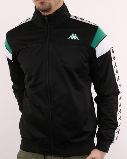 Kappa Merez Slim 222 Banda Jacke Schwarz/Grün