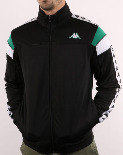 Kappa Merez Slim 222 Banda Jacke Schwarz/Grün