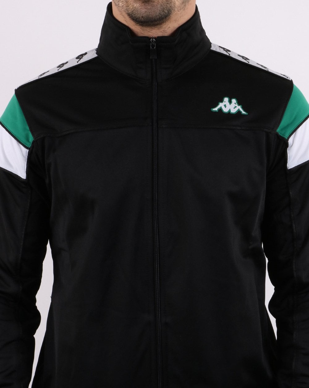 Kappa Merez Slim 222 Banda Jacke Schwarz/Grün