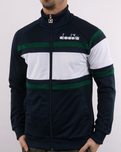 Diadora 80s Track Top Blau Nacht/optisches Weiß