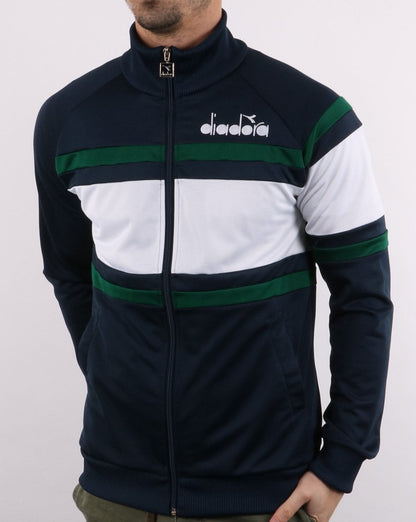 Diadora 80s Track Top Blau Nacht/optisches Weiß
