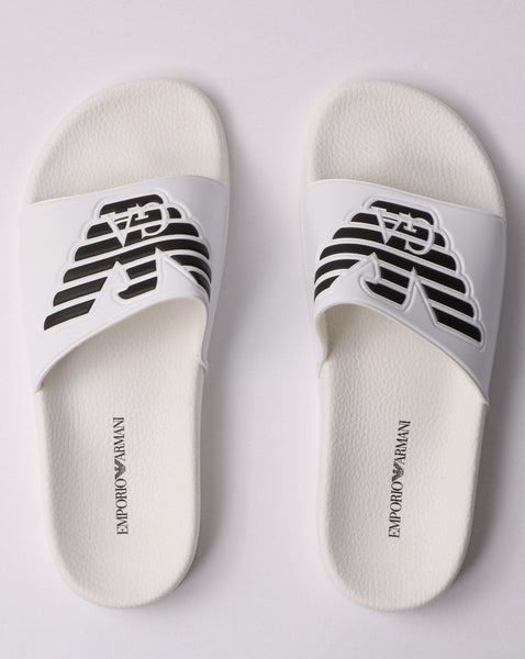 Emporio Armani Sliders White