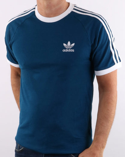 Adidas Originals Retro 3-Streifen T-Shirt Dunkelblau