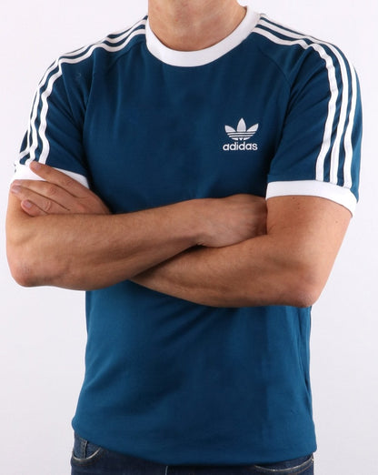 Adidas Originals Retro 3-Streifen T-Shirt Dunkelblau