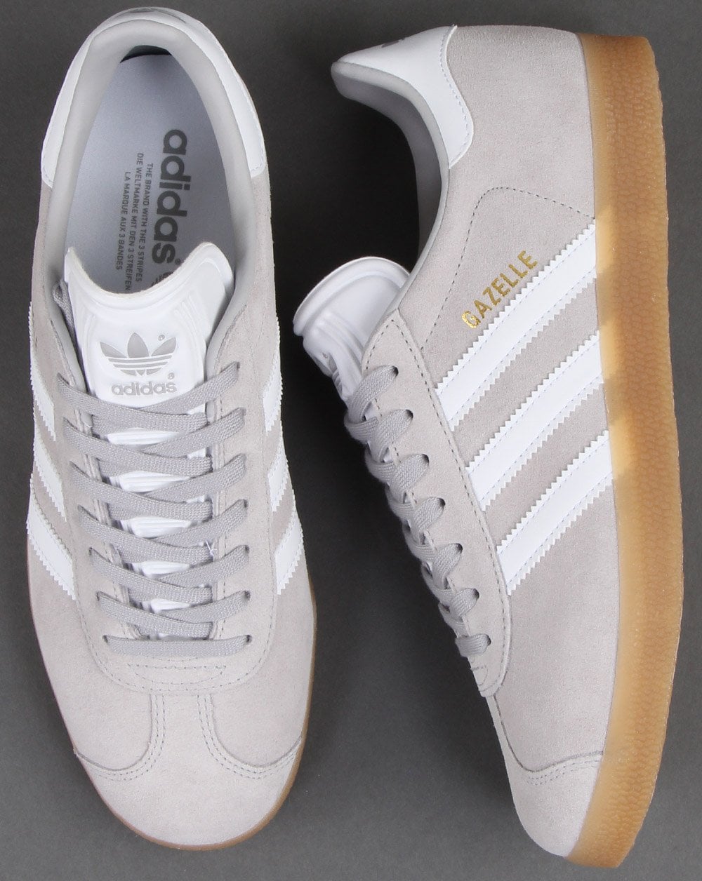 Adidas Gazelle Sneakers Grau/Weiß/Gummi