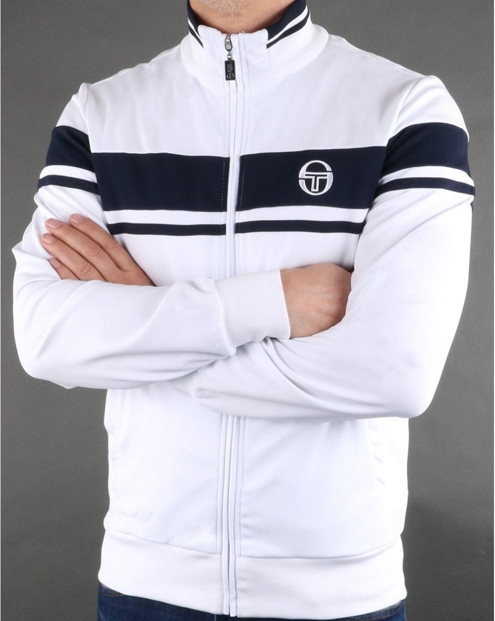 Sergio Tacchini Masters Trainingsjacke Weiß/Marineblau