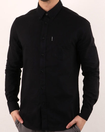 Ben Sherman Oxford-Hemd Schwarz