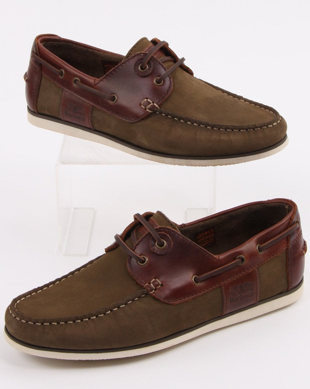 Barbour Capstan Boat Shoe Olive/Mahogany