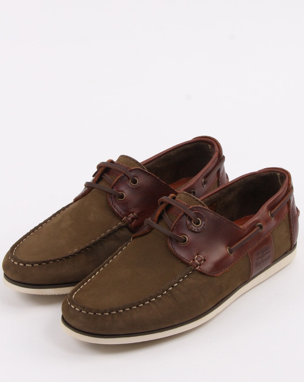 Barbour Capstan Bootsschuh Oliv/Mahagoni