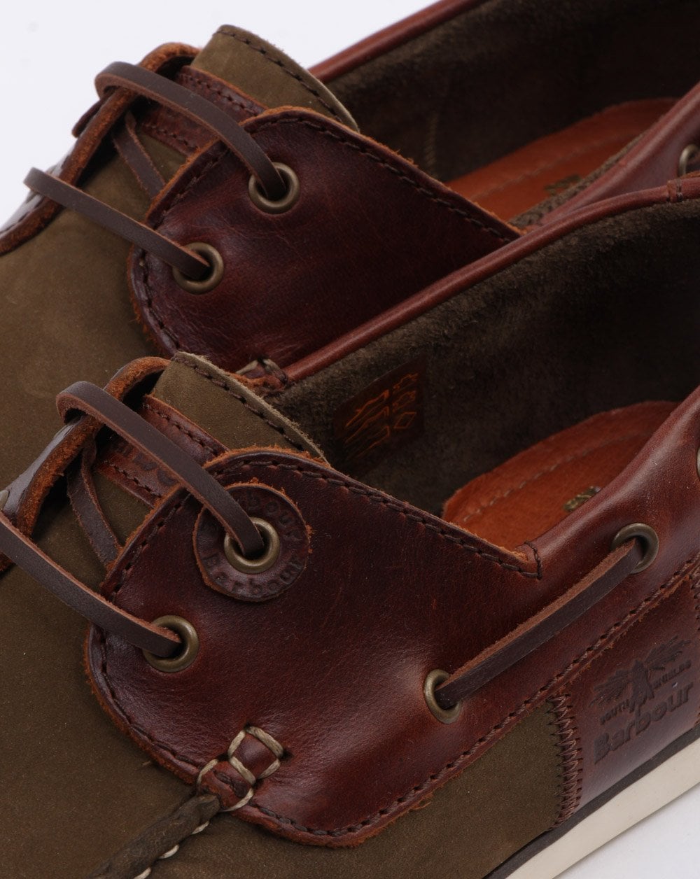 Barbour Capstan Bootsschuh Oliv/Mahagoni