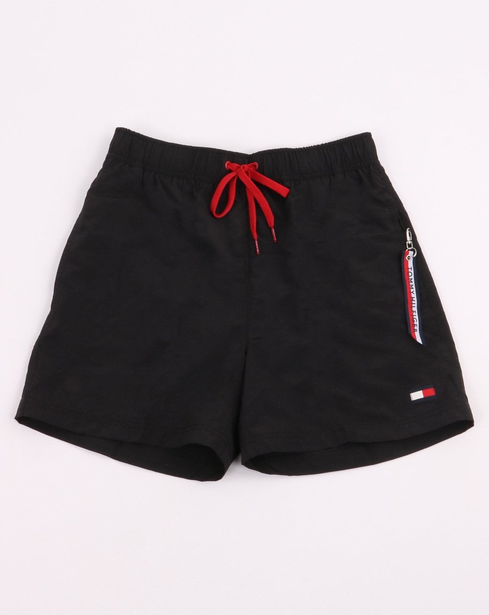 Tommy Hilfiger – Shorts mit Kordelzug in Schwarz