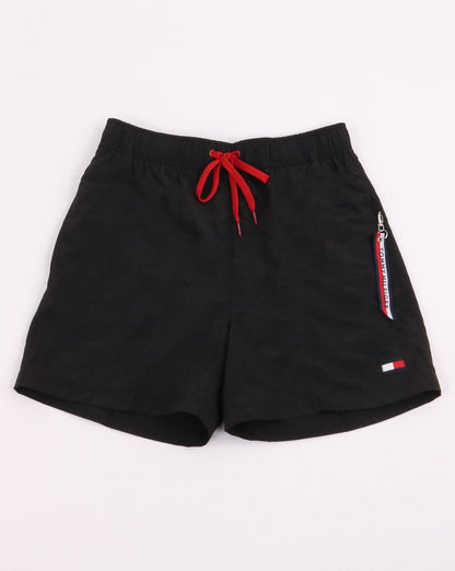 Tommy Hilfiger – Shorts mit Kordelzug in Schwarz