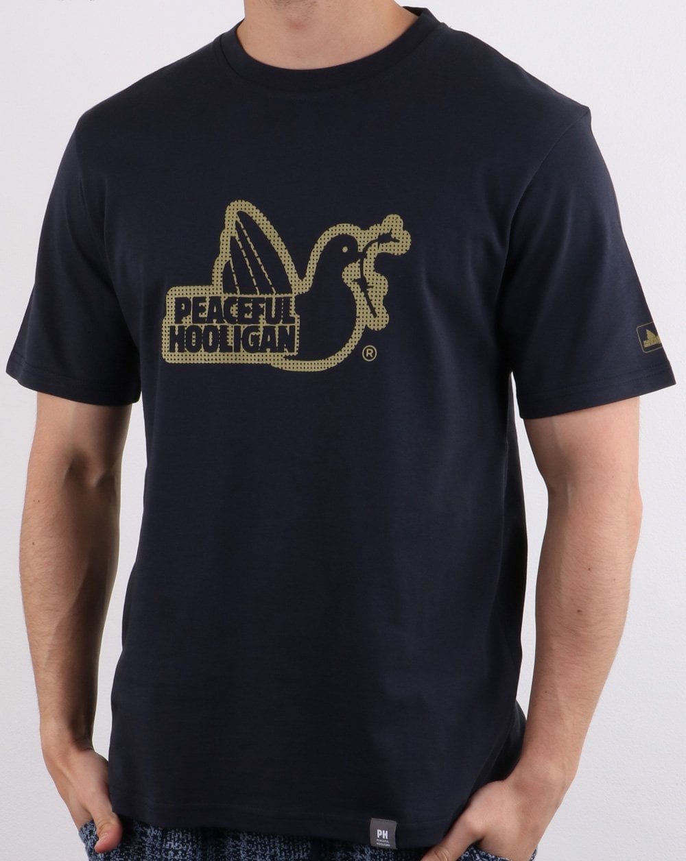 Peaceful Hooligan Dot T-Shirt Marineblau