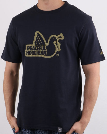 Peaceful Hooligan Dot T-Shirt Marineblau