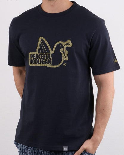 Peaceful Hooligan Dot T-Shirt Marineblau