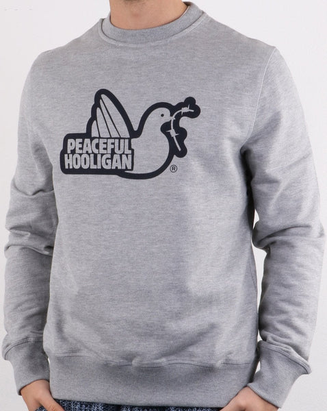 Peaceful Hooligan Outline Sweatshirt Grey