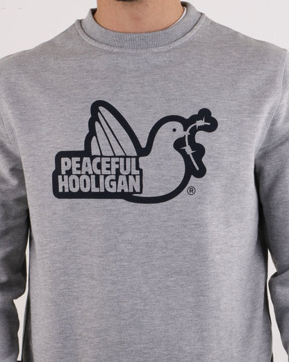Peaceful Hooligan Outline Sweatshirt Grau