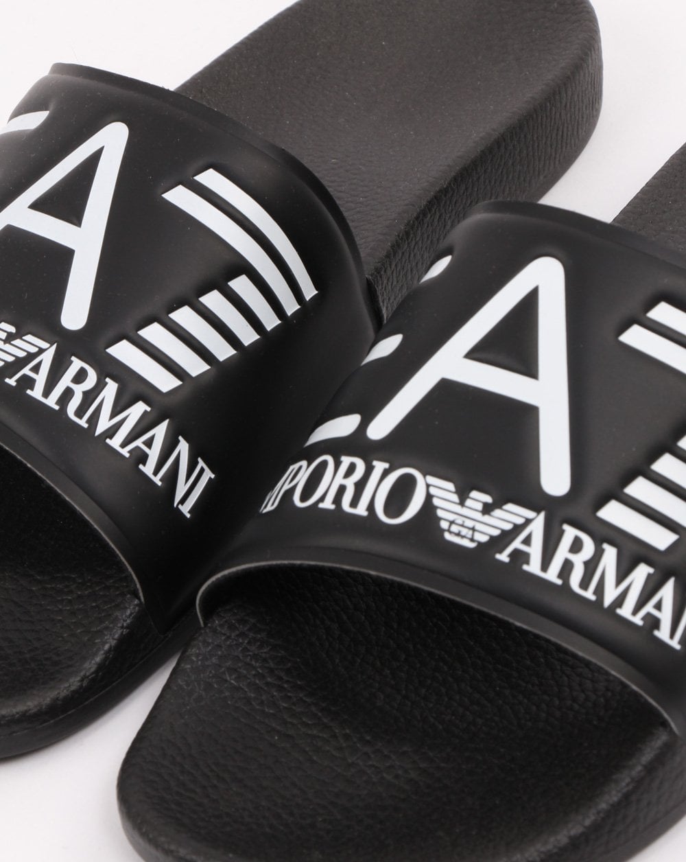 Emporio Armani – EA7 – Schwarze Slider mit Logo