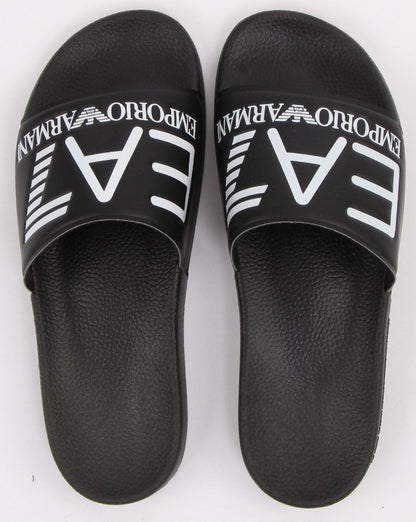 Emporio Armani – EA7 – Schwarze Slider mit Logo