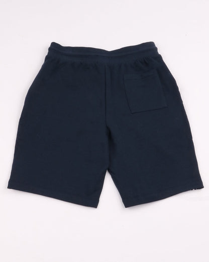Tommy Hilfiger – Fleece-Shorts mit Taping, Marineblau