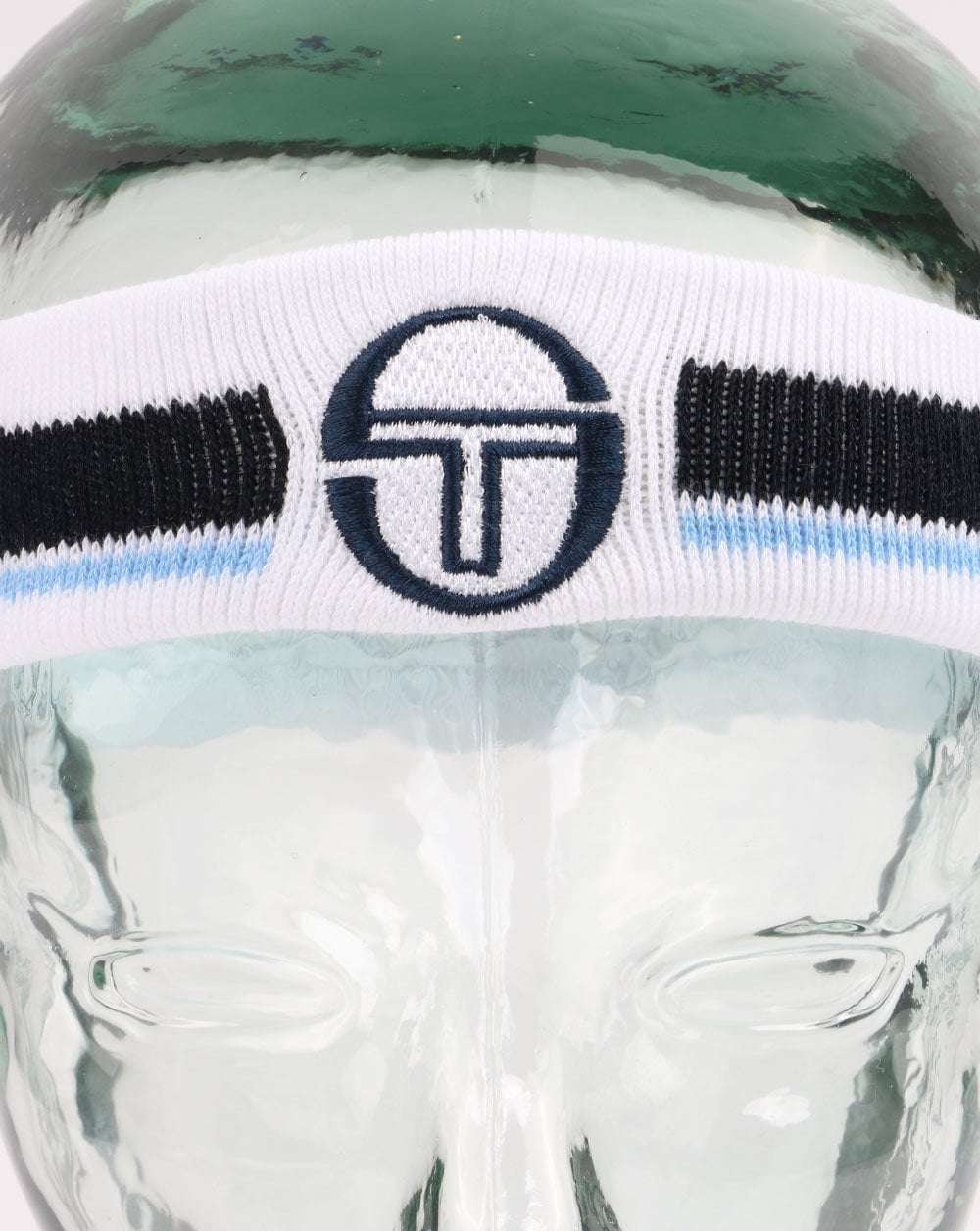 Sergio Tacchini Young Line Stirnband Weiß/Marineblau/Blau
