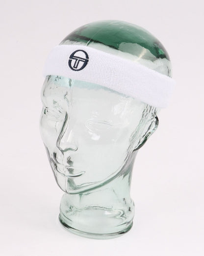 Sergio Tacchini Archivio Stirnband Weiß/Marineblau