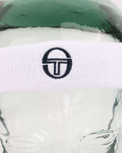 Sergio Tacchini Archivio Stirnband Weiß/Marineblau