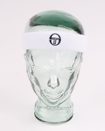 Sergio Tacchini Archivio Stirnband Weiß/Marineblau