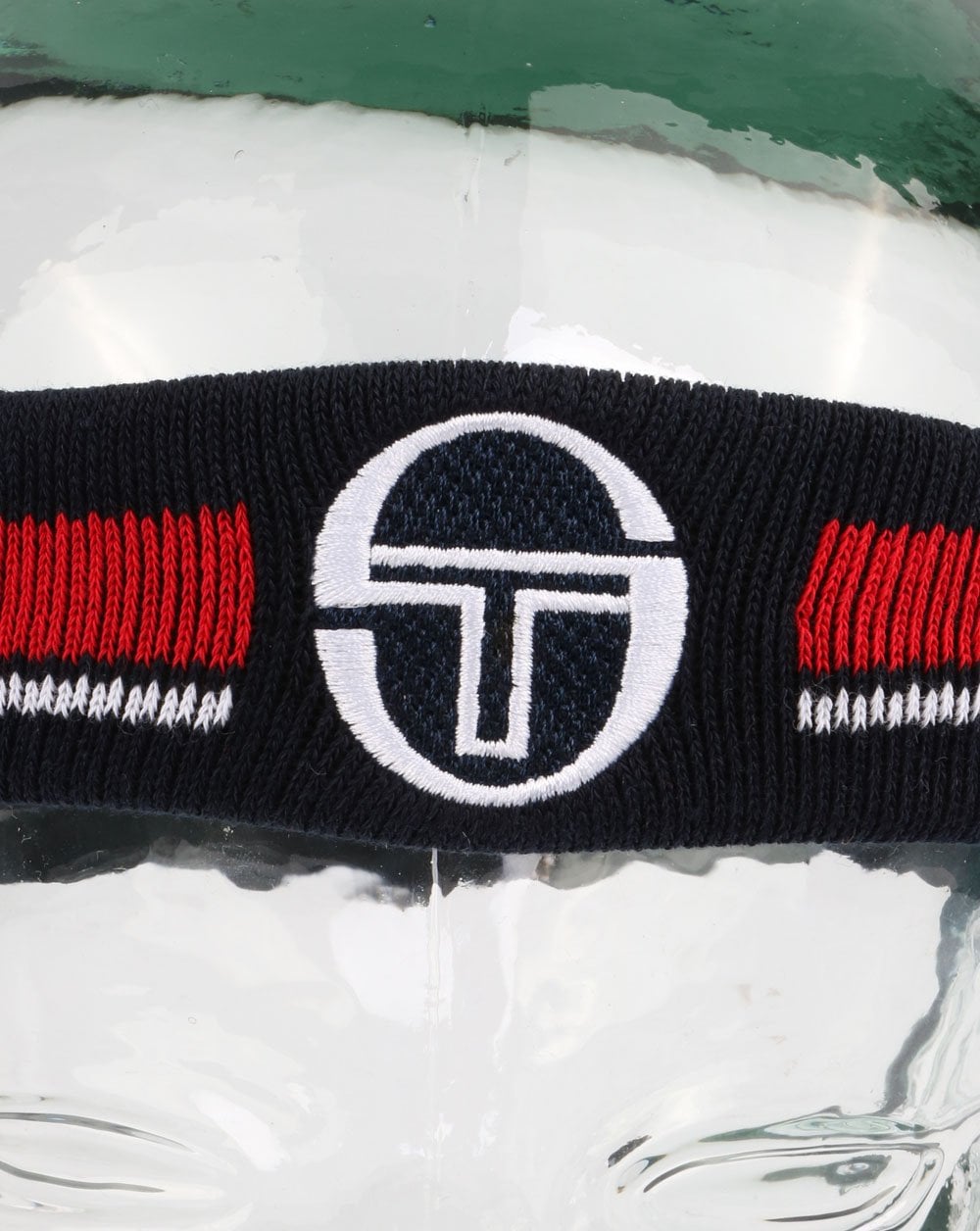 Sergio Tacchini Young Line Stirnband Marineblau/Weiß/Rot