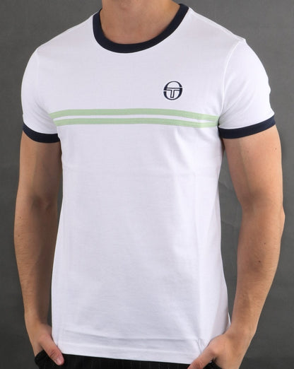 Sergio Tacchini Supermac T-Shirt Weiß/Quiet Green