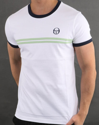 Sergio Tacchini Supermac T-Shirt Weiß/Quiet Green