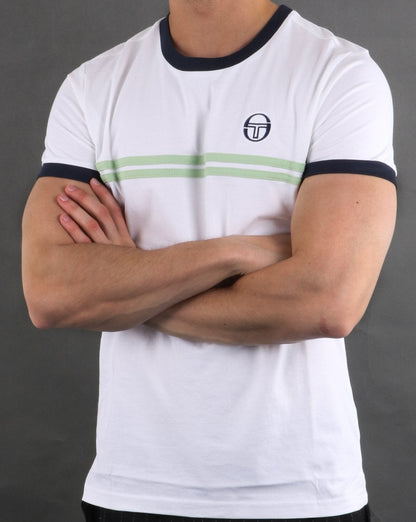 Sergio Tacchini Supermac T-Shirt Weiß/Quiet Green