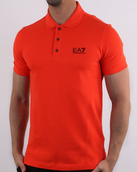 Emporio Armani EA7 Core Logo Pique Polo Shirt Grenadine