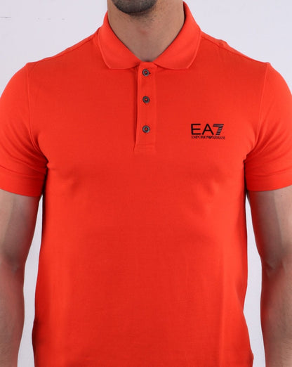Emporio Armani – EA7 – Core-Poloshirt mit Logo in Grenadine