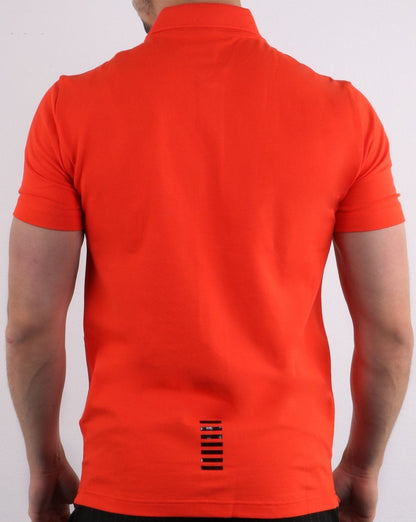 Emporio Armani – EA7 – Core-Poloshirt mit Logo in Grenadine