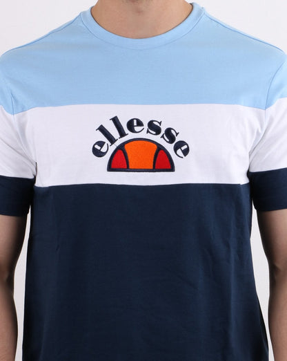 Ellesse Block Colour T-Shirt Himmelblau/Weiß/Marineblau