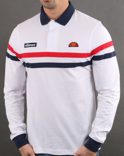 Ellesse Rugby-Shirt Weiß/Marineblau/Rot